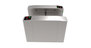 Drošības piekļuves kontroles Flap barjeru turniketu vārti ar RFID vai biometrisko sistēmu
